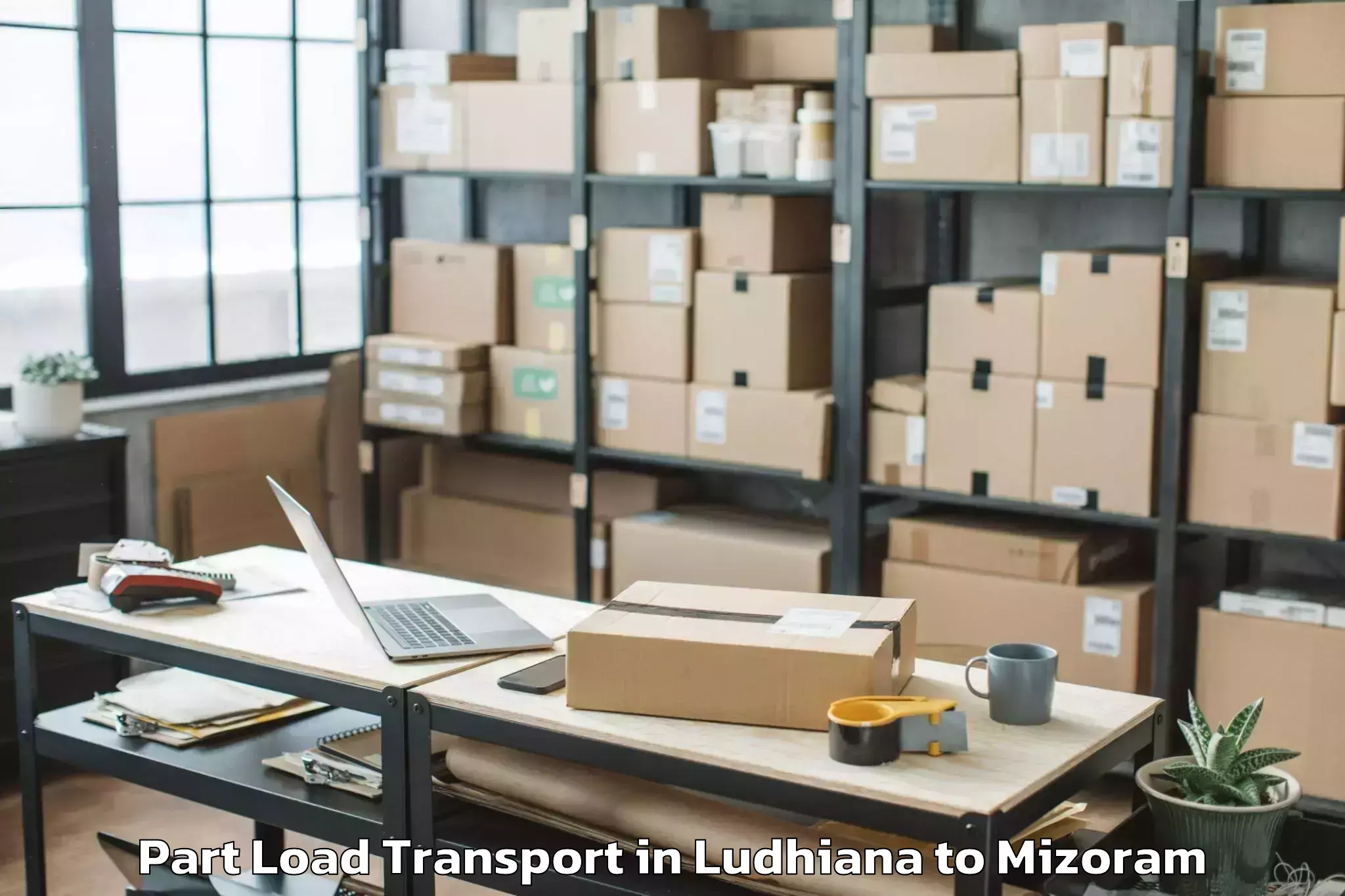 Hassle-Free Ludhiana to Hnahthial Part Load Transport